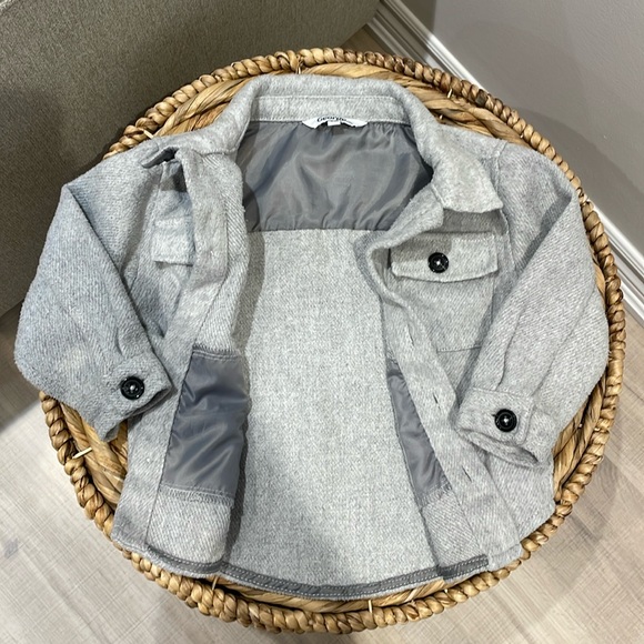 3T Grey Shacket for toddler boys - Picture 2 of 7